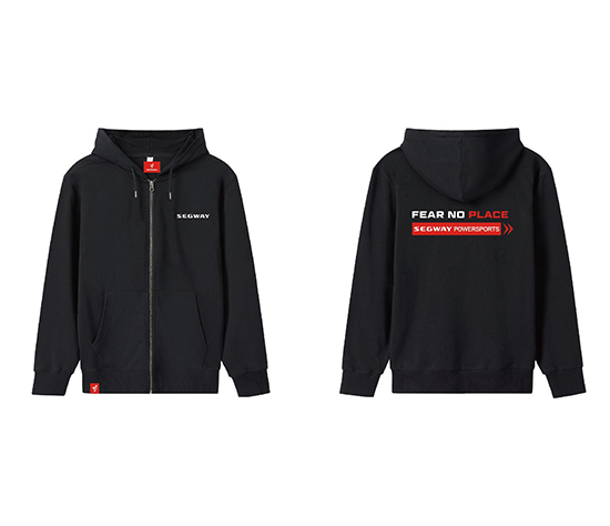 BLACK ZIPPER HOODIE